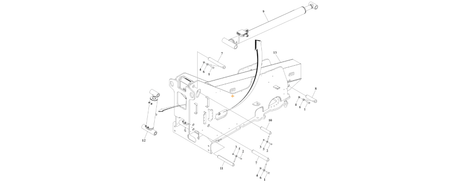 A diagram of JLG part number 1001282649 Boom and Cylinders.