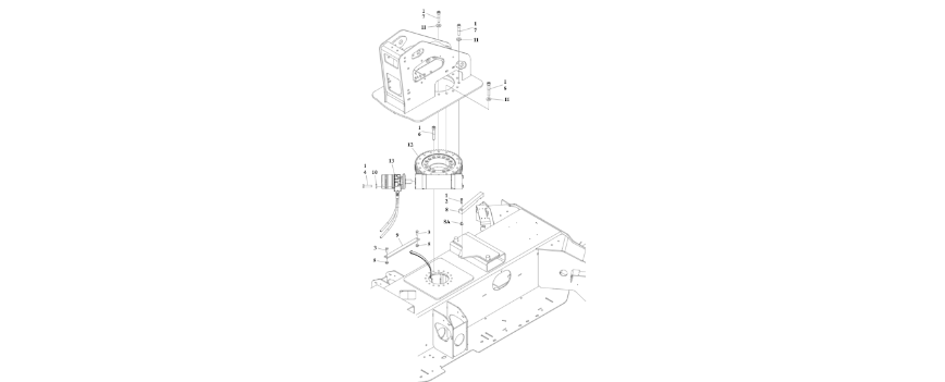 1001294631 Swing Drive and Turntable Bearing Install diagram of the JLG part number.