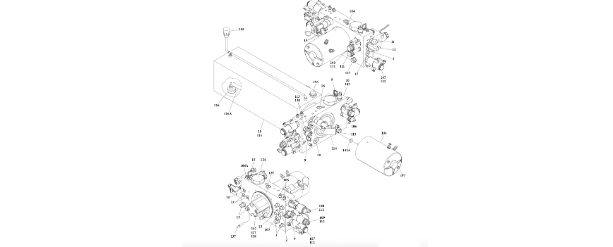 4641342 Valve and Fittings Sub-Assembly Installation diagram of the JLG part number.