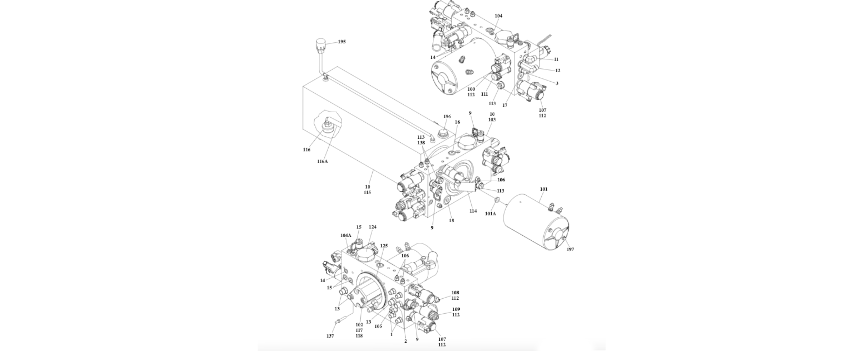 4641344 Valve and Fittings Sub-Assembly Installation diagram of the JLG part number.