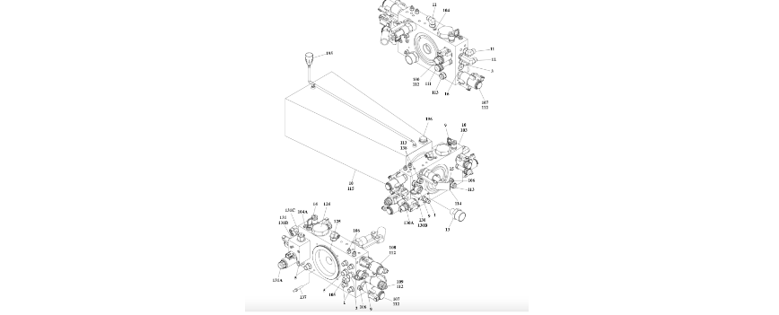 4641345 Valve and Fittings Sub-Assembly Installation diagram of the JLG part number.