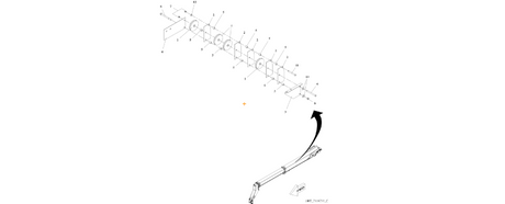 7116733 Hose Pulley Assembly diagram of the JLG part number.