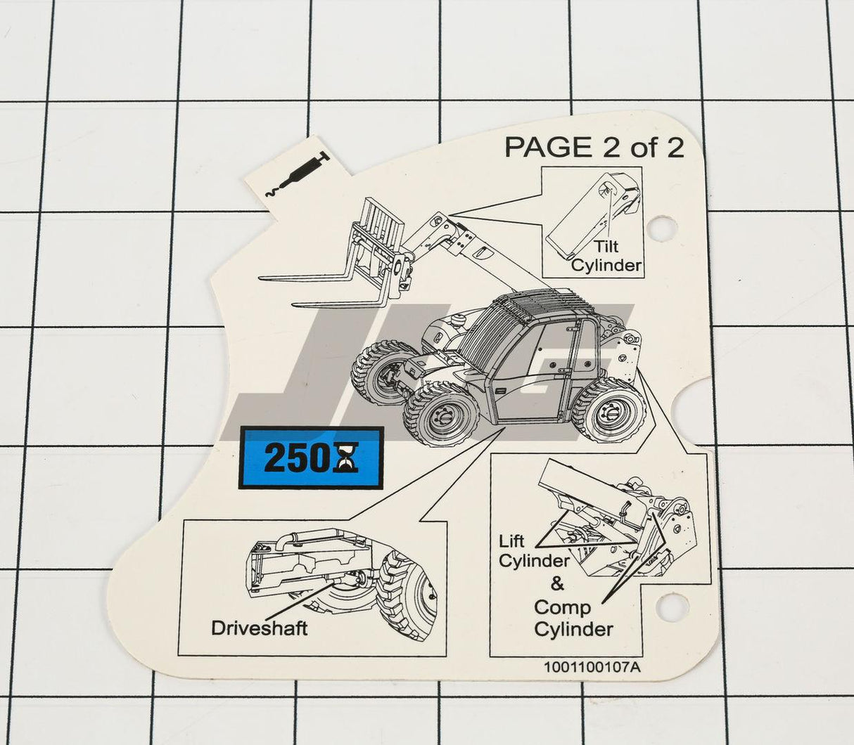 1001100107 Lube Chart Decal