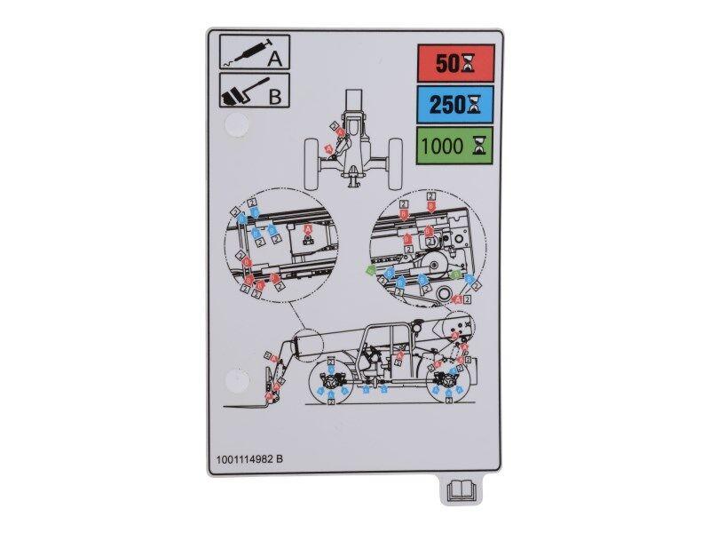 1001114982 Lube Chart Decal