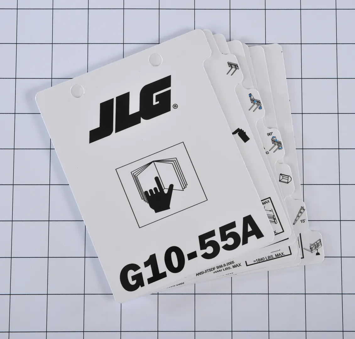Part Number 1001115135 Load, Booklet G10-55A fits JLG