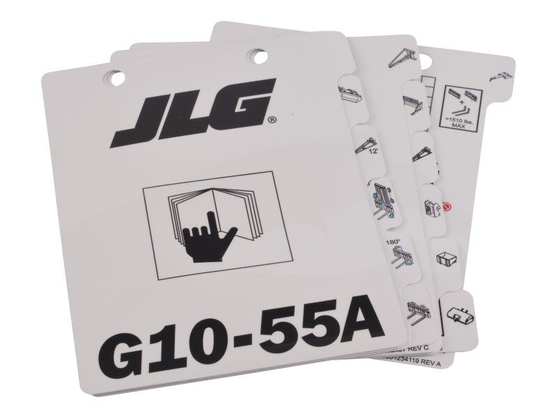 Part Number 1001115138 Load, Booklet G10-55A Sup. fits JLG
