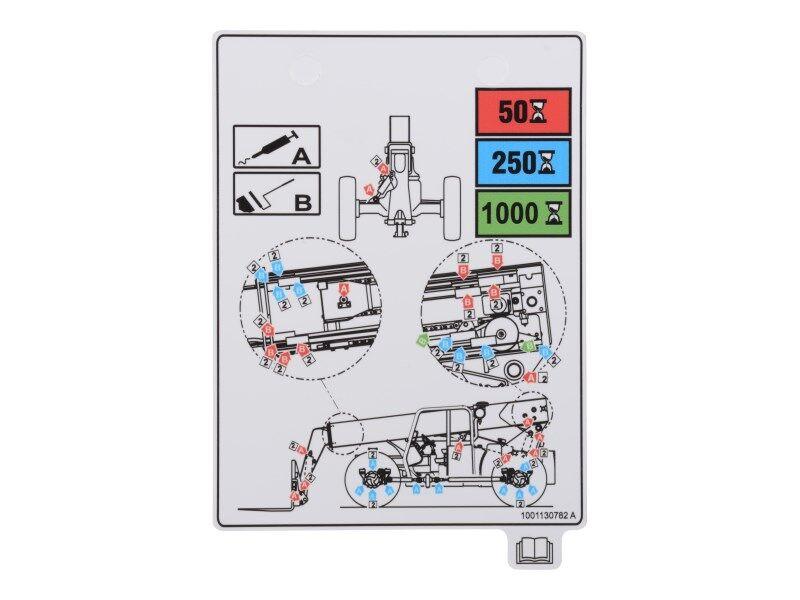 1001130782 Lubrication Chart Decal