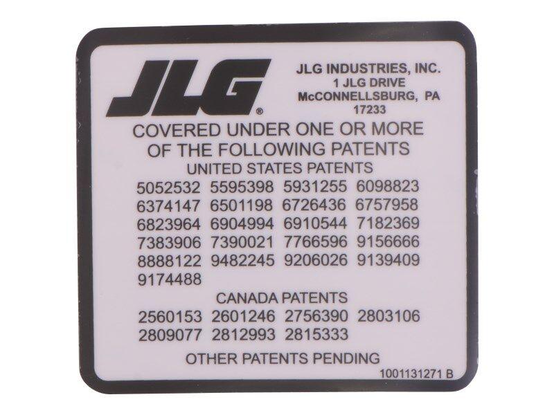 1001131271 Decal Patent Telehandlers 