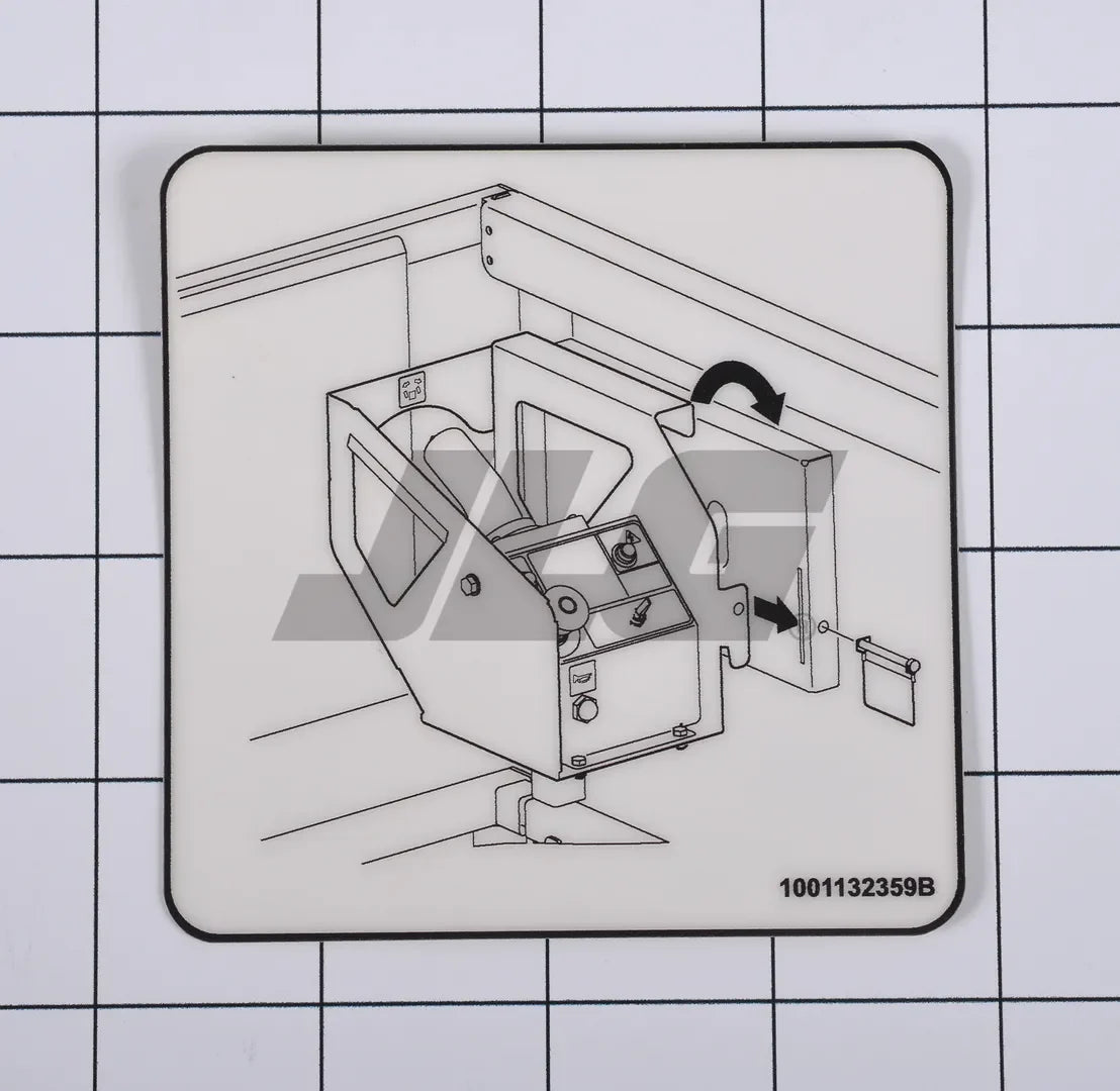 1001132359 Calcomanía, ubicación de caja de control | JLG