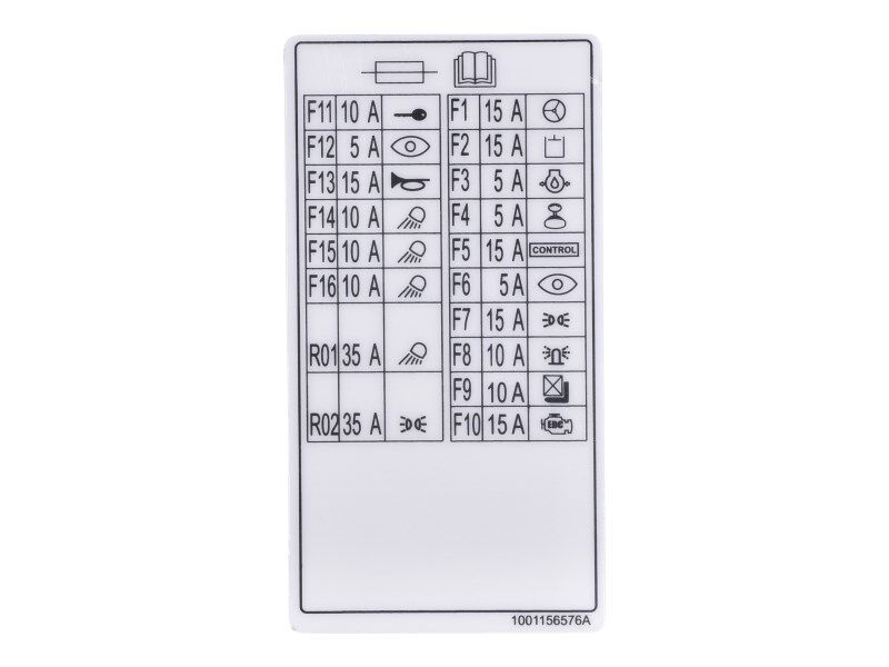 1001156576 Decal, Fuse Cover | JLG