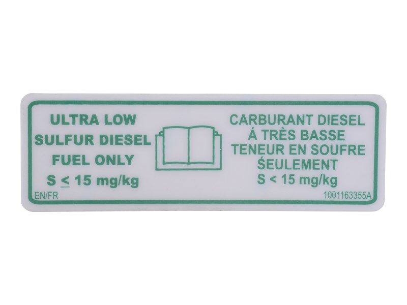 1001163355 Calcomanía, combustible ultra bajo en azufre | JLG