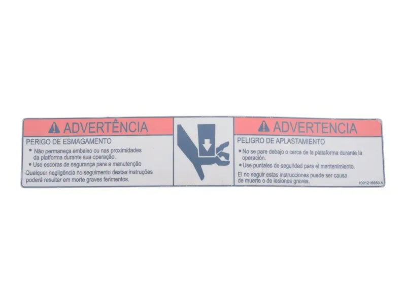 1001216650 Decal, Crushing Hazard | JLG