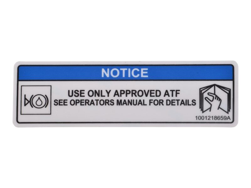 1001218659 Decal, Brake Fluid Spec Na | JLG