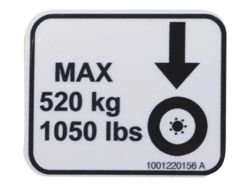 1001220156 Decal, 1230Es Wheel Load | JLG