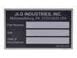 Part Number 1001248142 Sn Plate, Attachment fits JLG