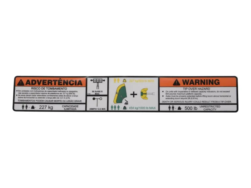 1001253057 Decal, Warning Dual Cap. | JLG