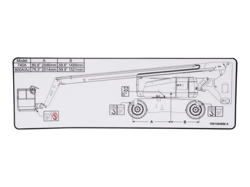 1001284686 Decal, Lift Diagram | JLG
