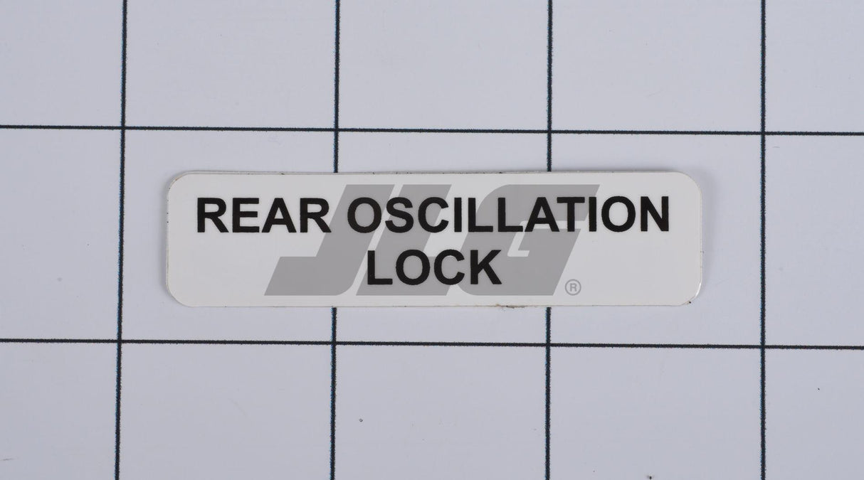 10138237 Decal, Rear Oscillation Lock I (Lull #38237A) | JLG