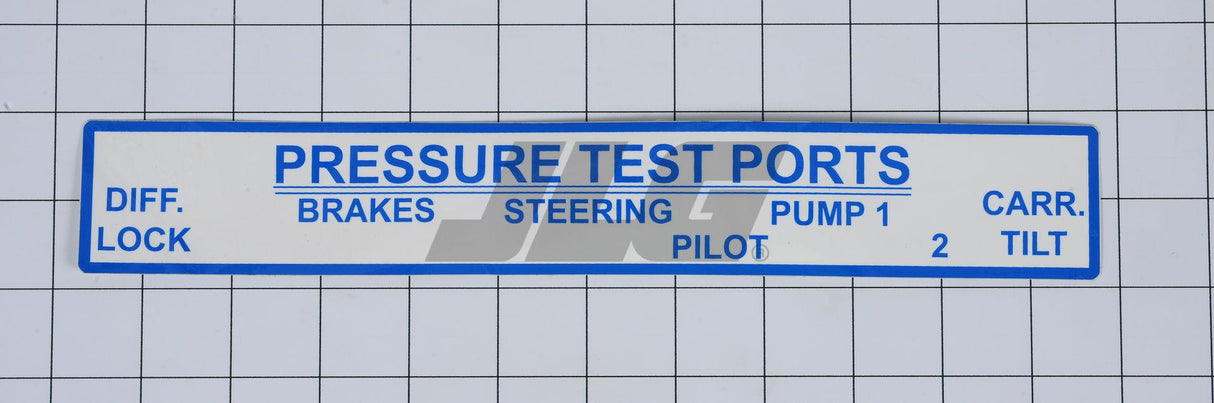 10226429 Decal Pressure Test Ports