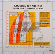 Part Number 10239399 Flip Card, Model 644B-42 W/10' (Lull #39399B) fits JLG
