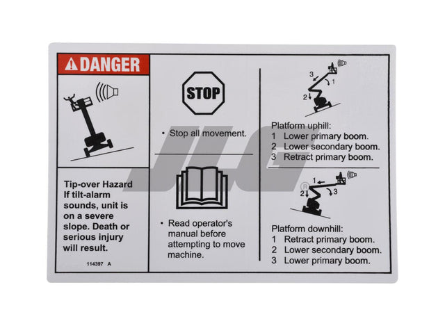 114397GT Danger, Tilt Alarm | Genie - BHE Parts Store