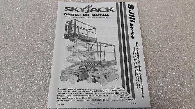 122882 Operating Manual Genuine Skyjack