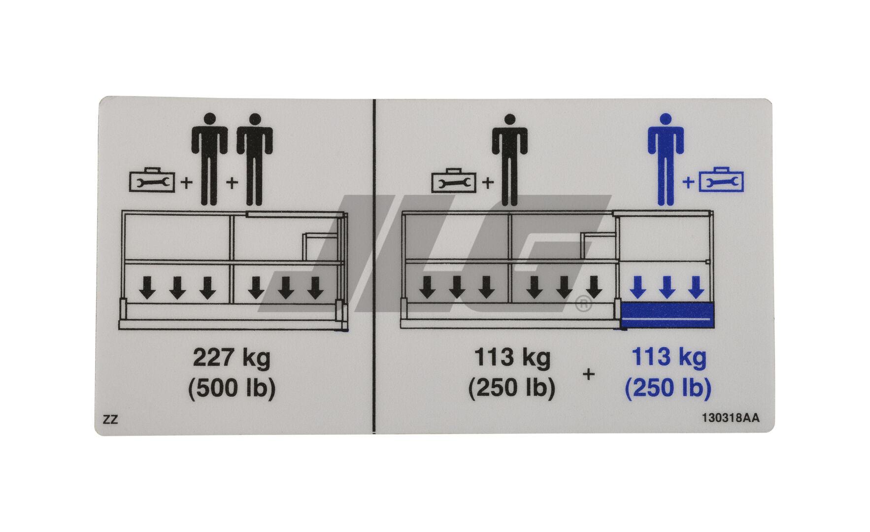 130318 PlatforMM Capacity Label | Skyjack – BHE Lift Parts