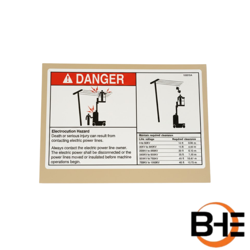 Part Number 133013GT Danger Electrocution Gr Decal