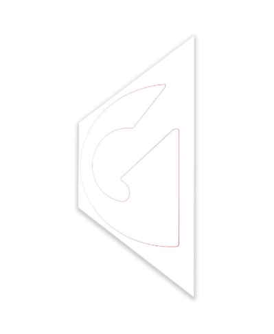 1334611GT Decal, Cosmetic, G, GTH-1256, White, 231 X 503 Mm