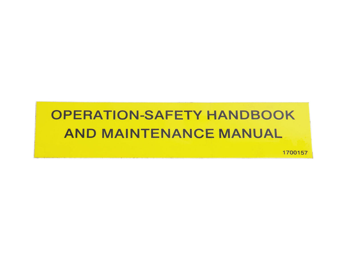 1700157 Calcomanía, Manual de seguridad | JLG