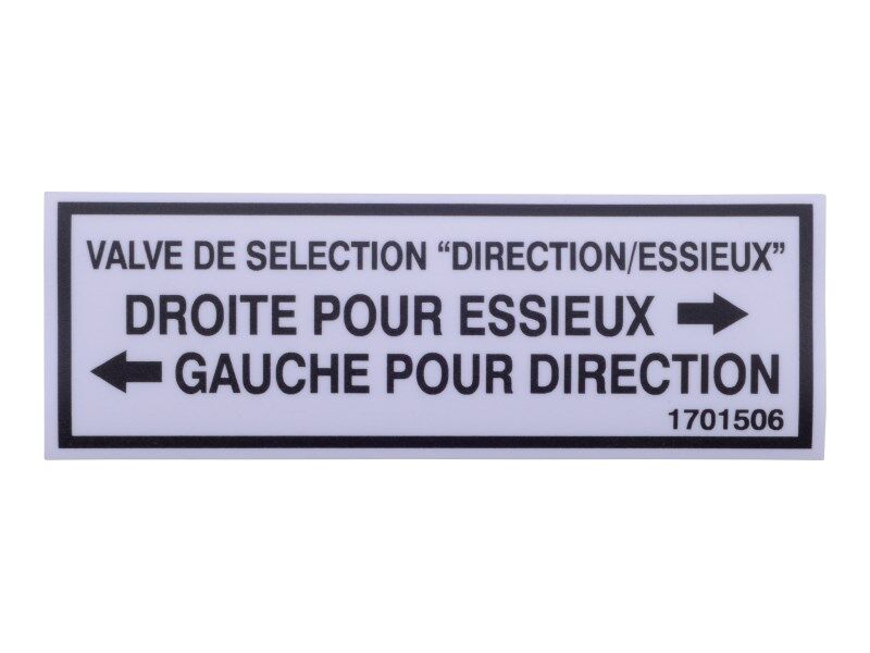 1701506 Decal, Steer/Axle Select (Fr) | JLG