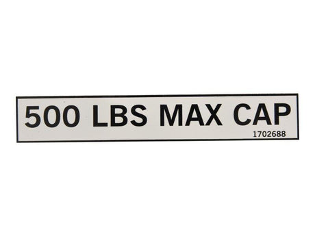 1702688 Decal 500Lb Cap