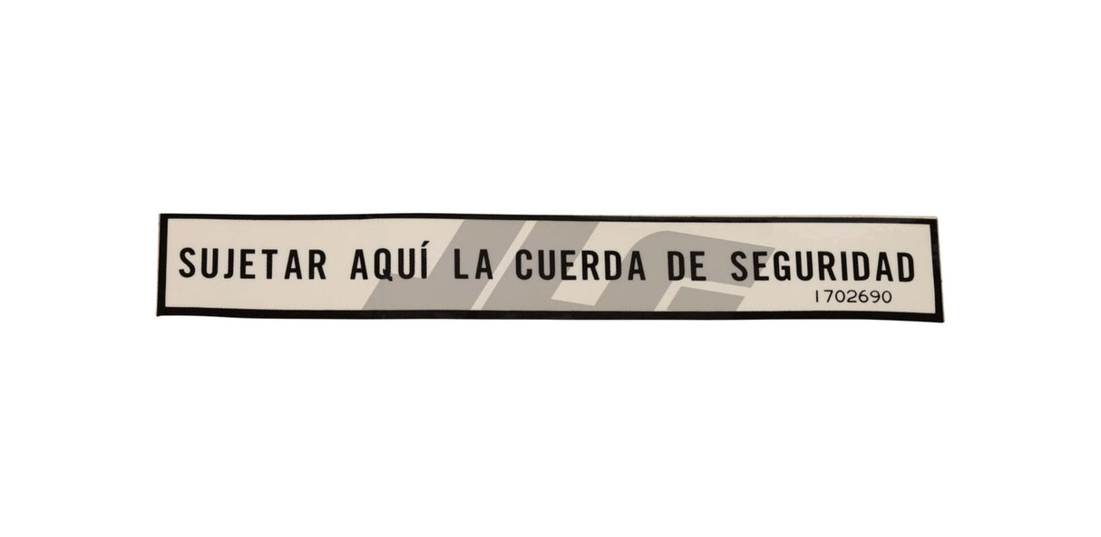 1702690 Calcomanía, "Coloque el cordón aquí" | JLG