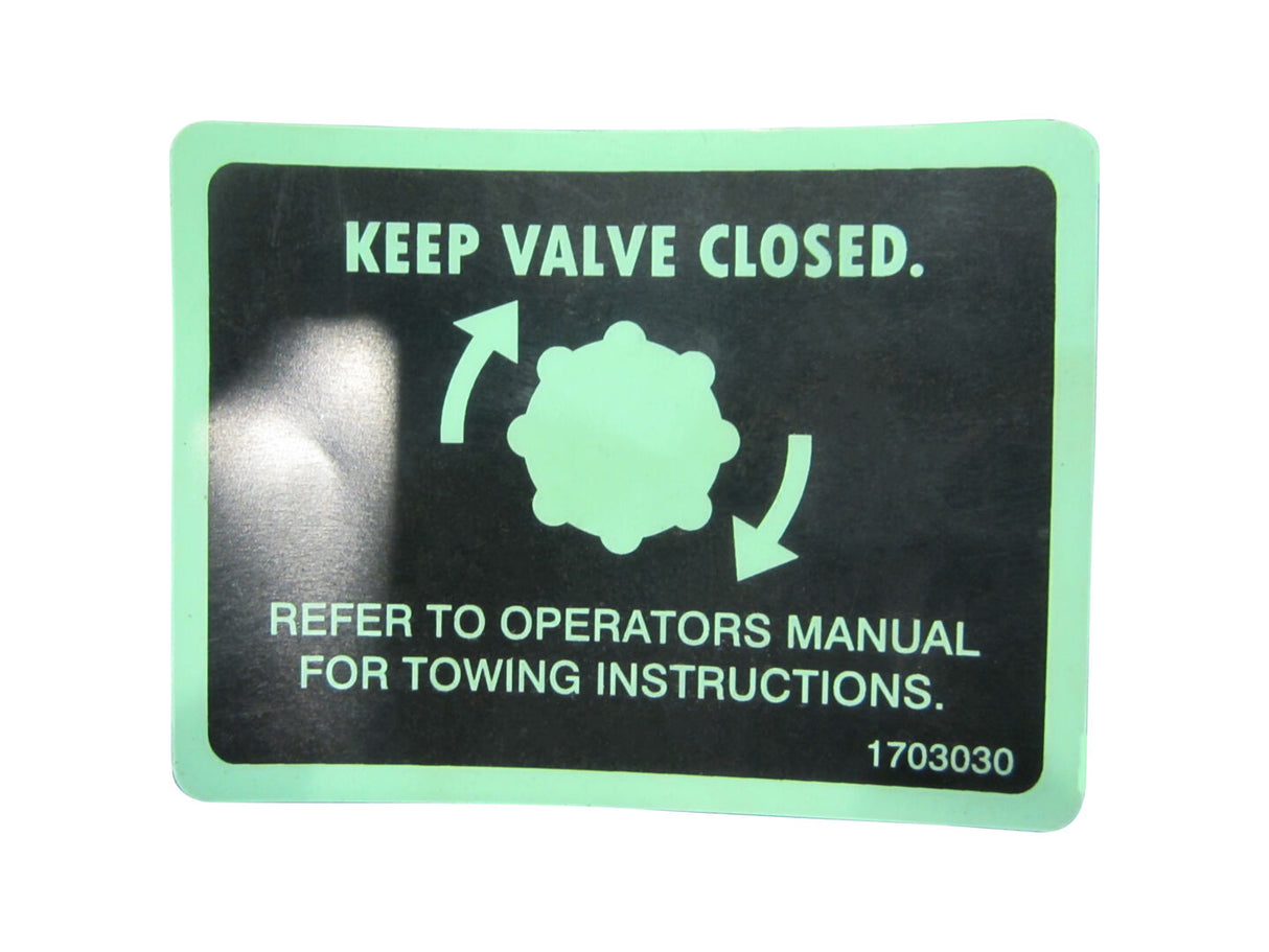 1703030 Decal, Close Tow Valve | JLG