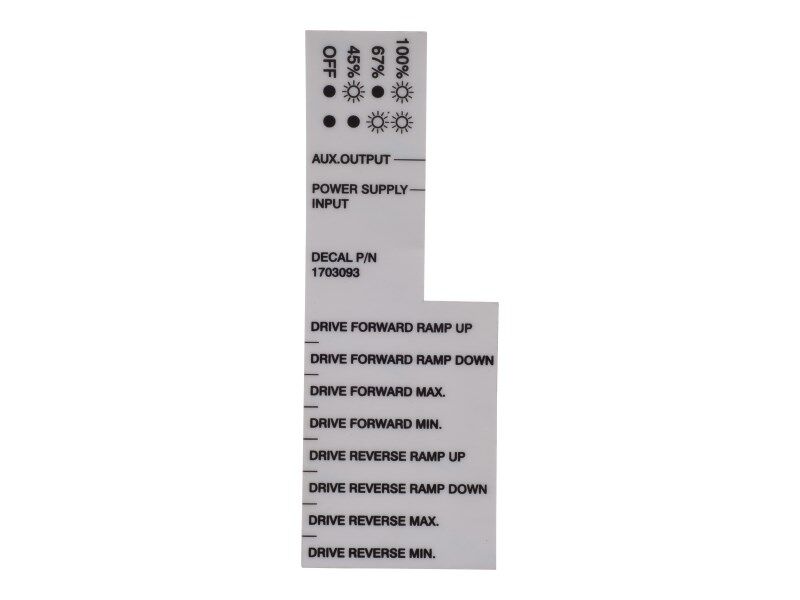 1703093 Decal, Cont Card (Drv) | JLG