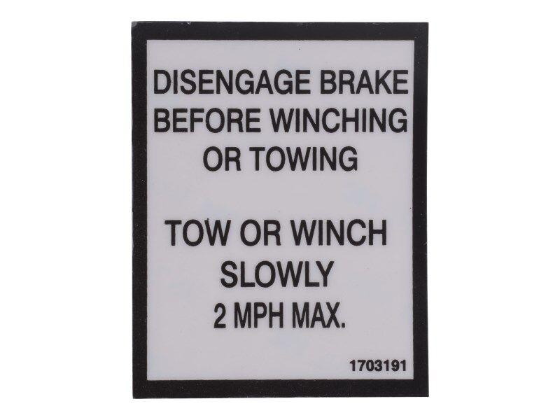 1703191 Winching Towing Decal