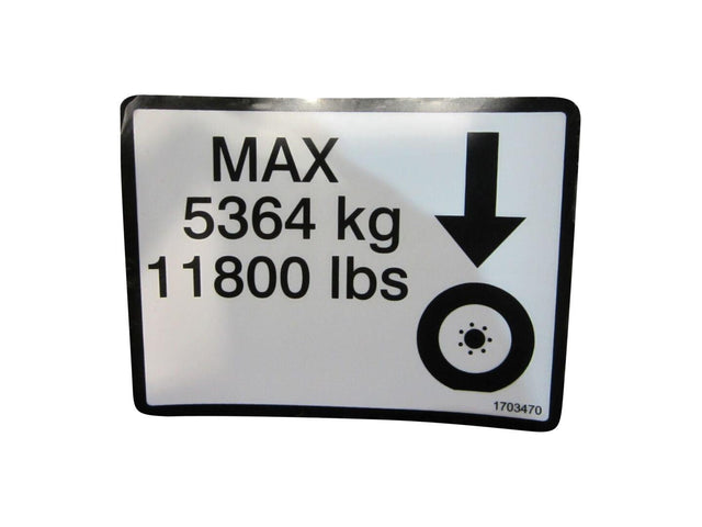 1703470 Decal Max Tire Load