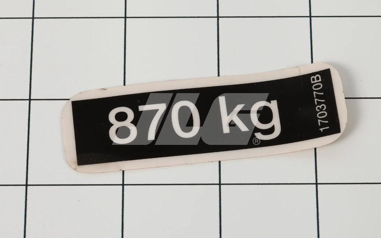 1703770 Calcomanía, Calcomanía de carga máxima | JLG