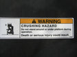 1703786 Decal Warning Crushing