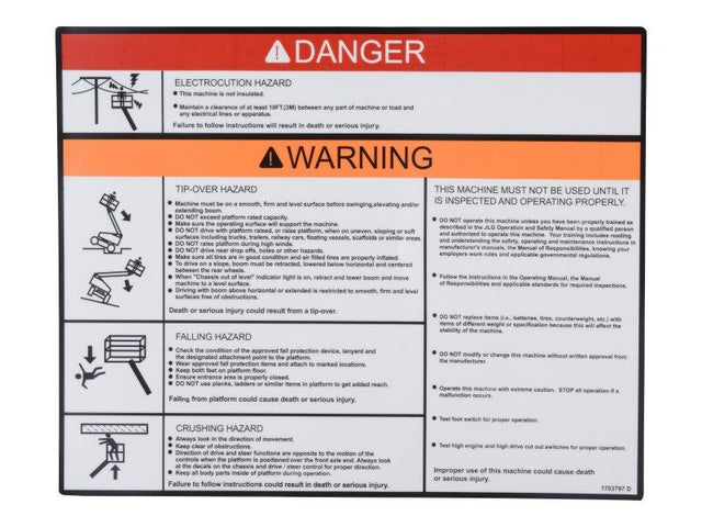 1703797 Decal Warning Danger Plat