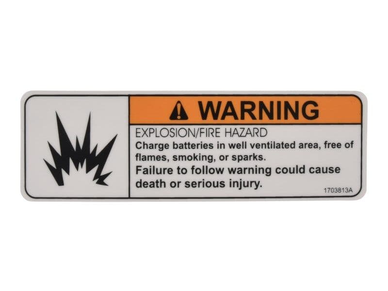 1703813 Decal, Warning Batt Ventilation | JLG
