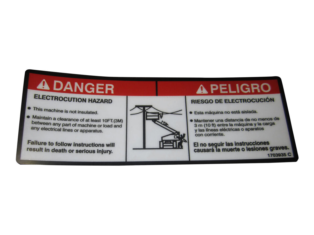 1703935 Calcomanía, Peligro (Dom2) | JLG