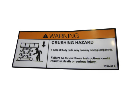 1704432 Decal Warning Crushing