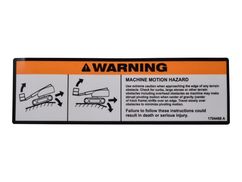 1704468 Decal, Mach Motion Hazard | JLG