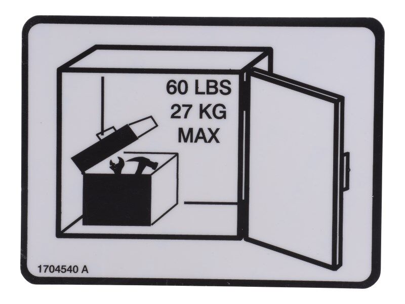 1704540 Calcomanía, capacidad de almacenamiento | JLG