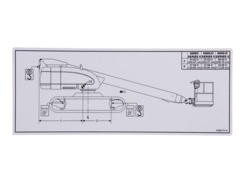 1705177 Decal 600SC Lift Diagram