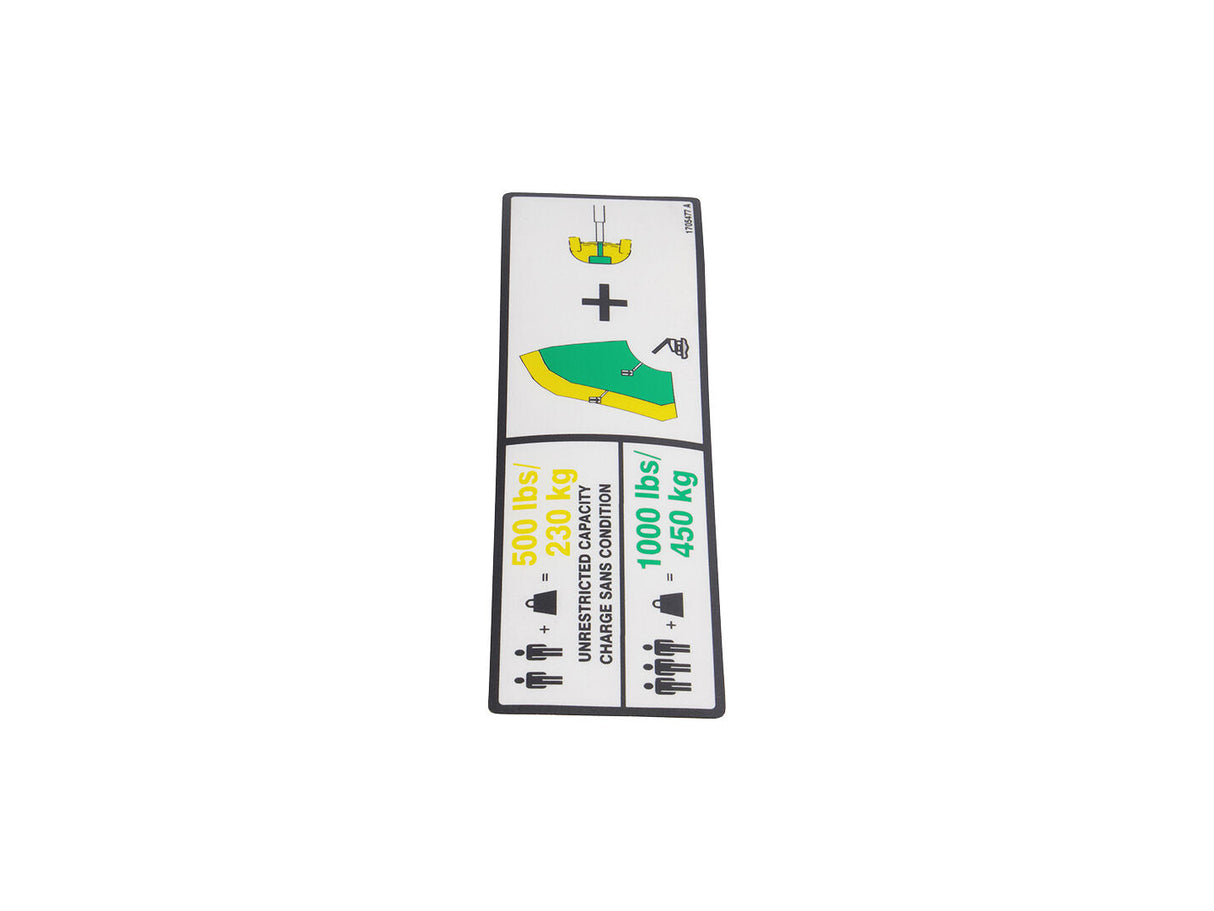 1705477 Decal, Warn Dual Cap MTB Eng/Fr | JLG
