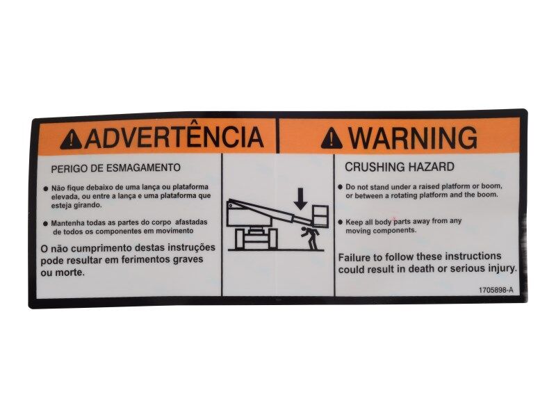 1705898 Decal, Warn, Crushing (Brz Por) | JLG