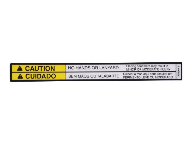 1705967 Decal, No Hands (Por/Engine) | JLG