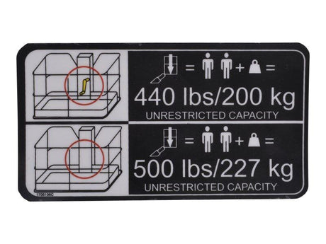 1706106 Decal Capacity MTB T350 